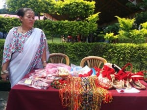 4j. typical Nepali beads and purses stall          