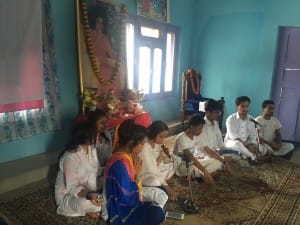 Youths presenting devotional songs at Bhairahawa