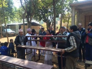 Service - 8 Feb 2016 - Classroom Desk-benches being handed over to the school